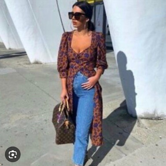 Zara Floral Print Poplin Dress - Picture 8 of 8